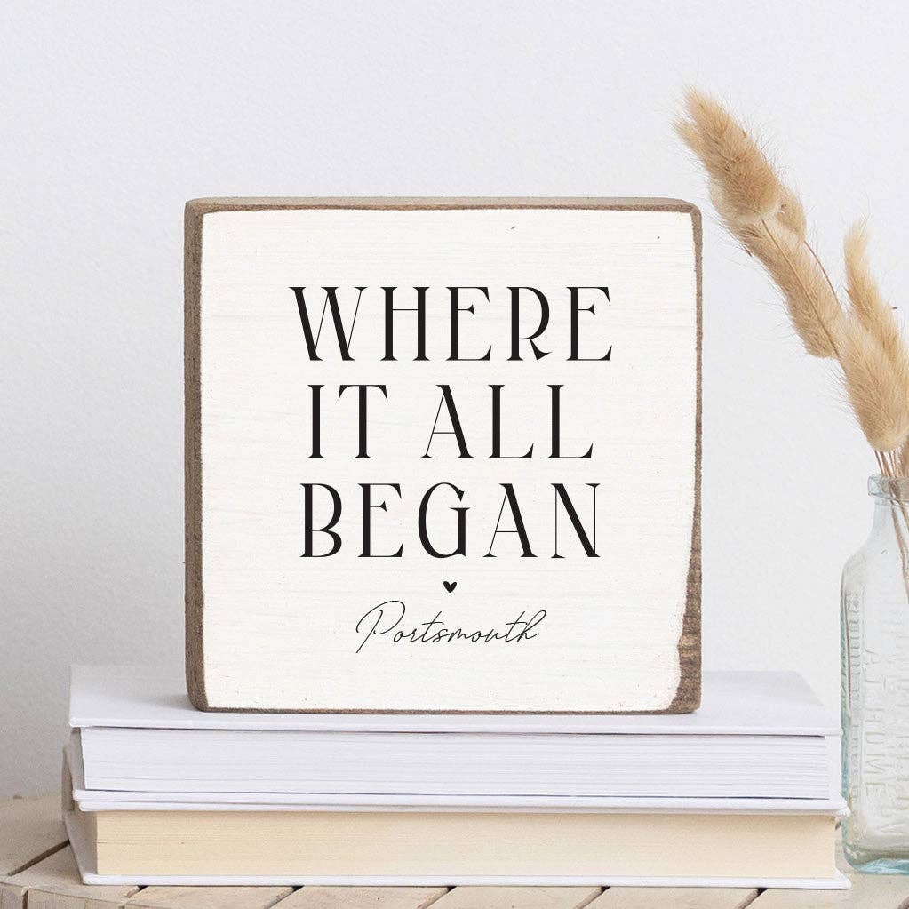 Personalized Where It All Began Wood Block