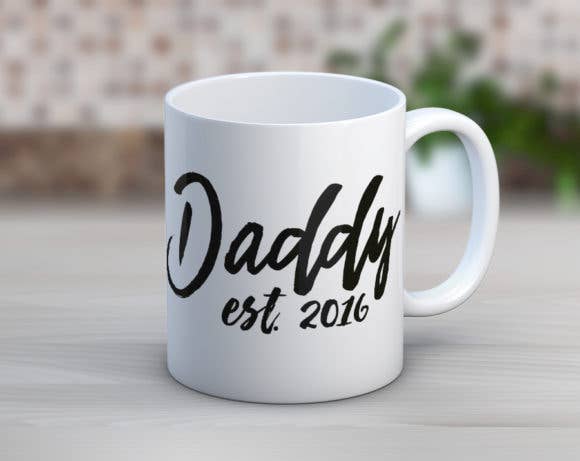 Daddy Est Year Coffee Mug: 15 Ounce Jumbo