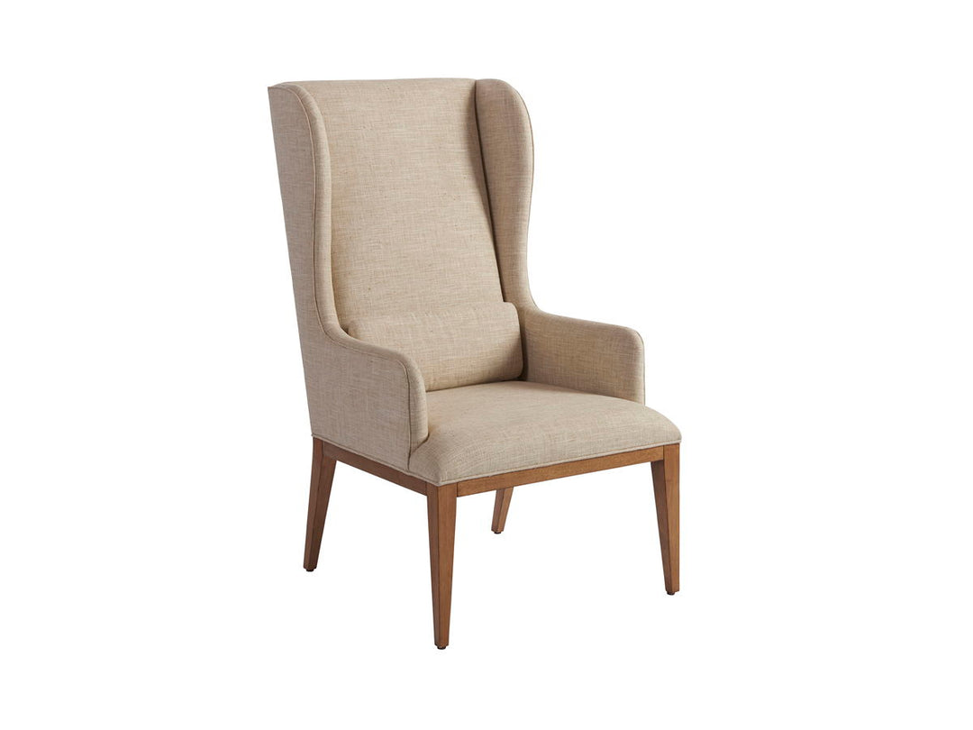 Newport - Seacliff Fabric Upholstered Host Wing Chair - Beige