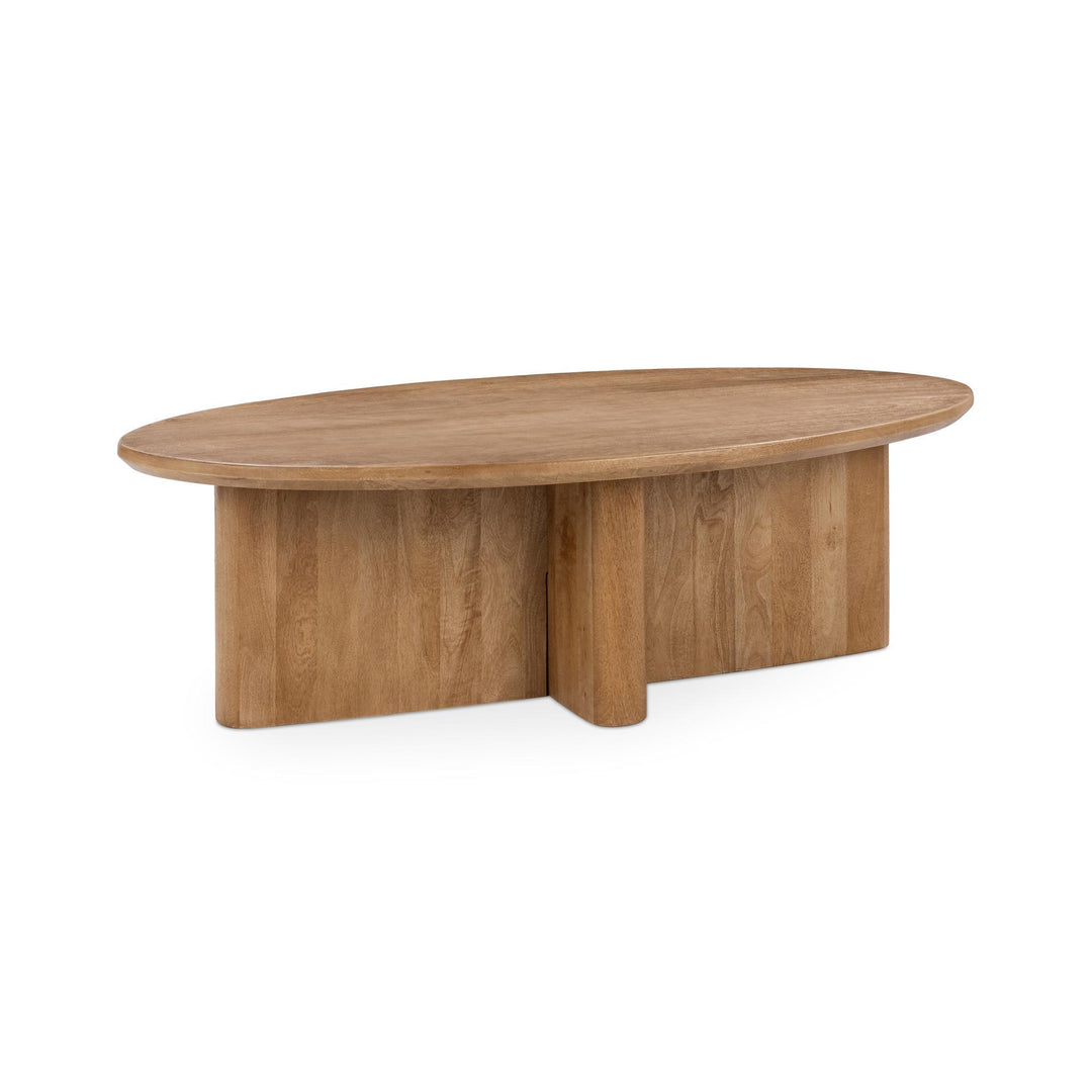 Montego - Oval Coffee Table - Natural Maple