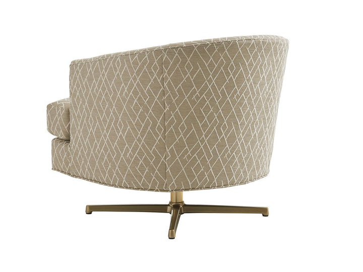 Lexington Upholstery - Graves Fabric Swivel Chair - Beige