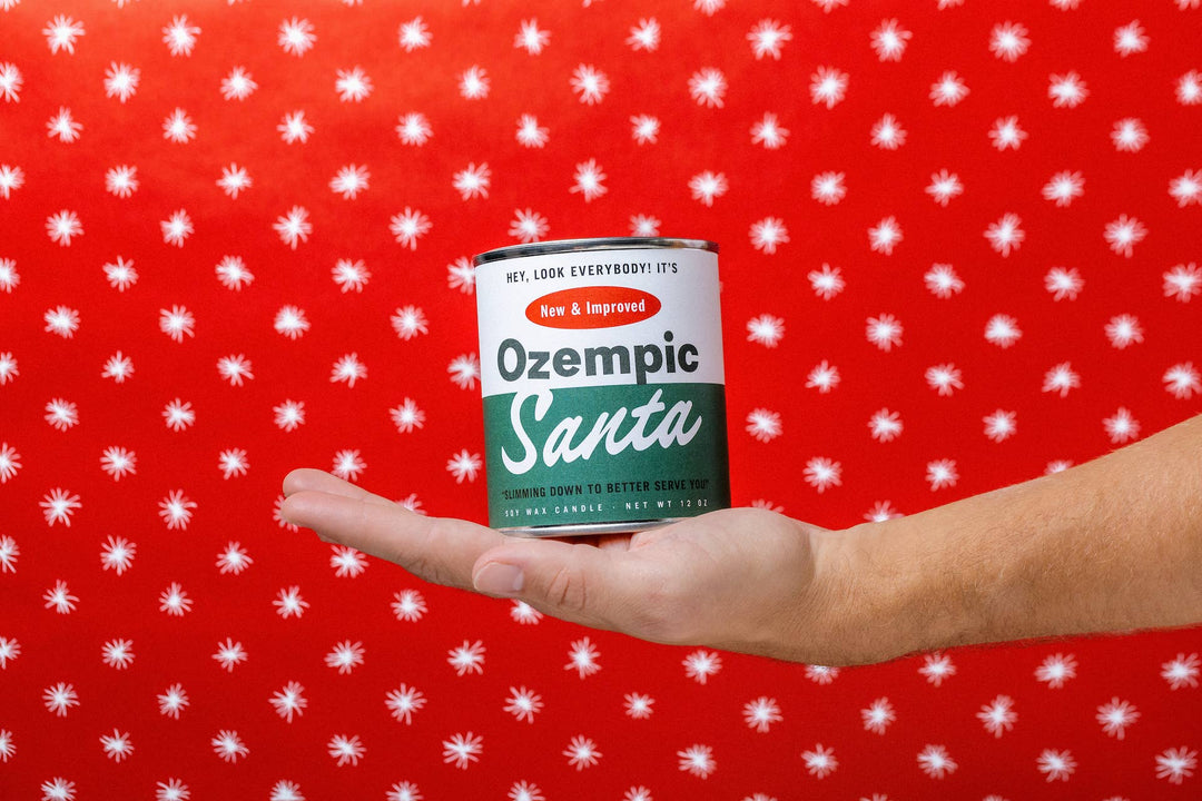 Ozempic Santa Holiday Paint Can | Funny Christmas Candle