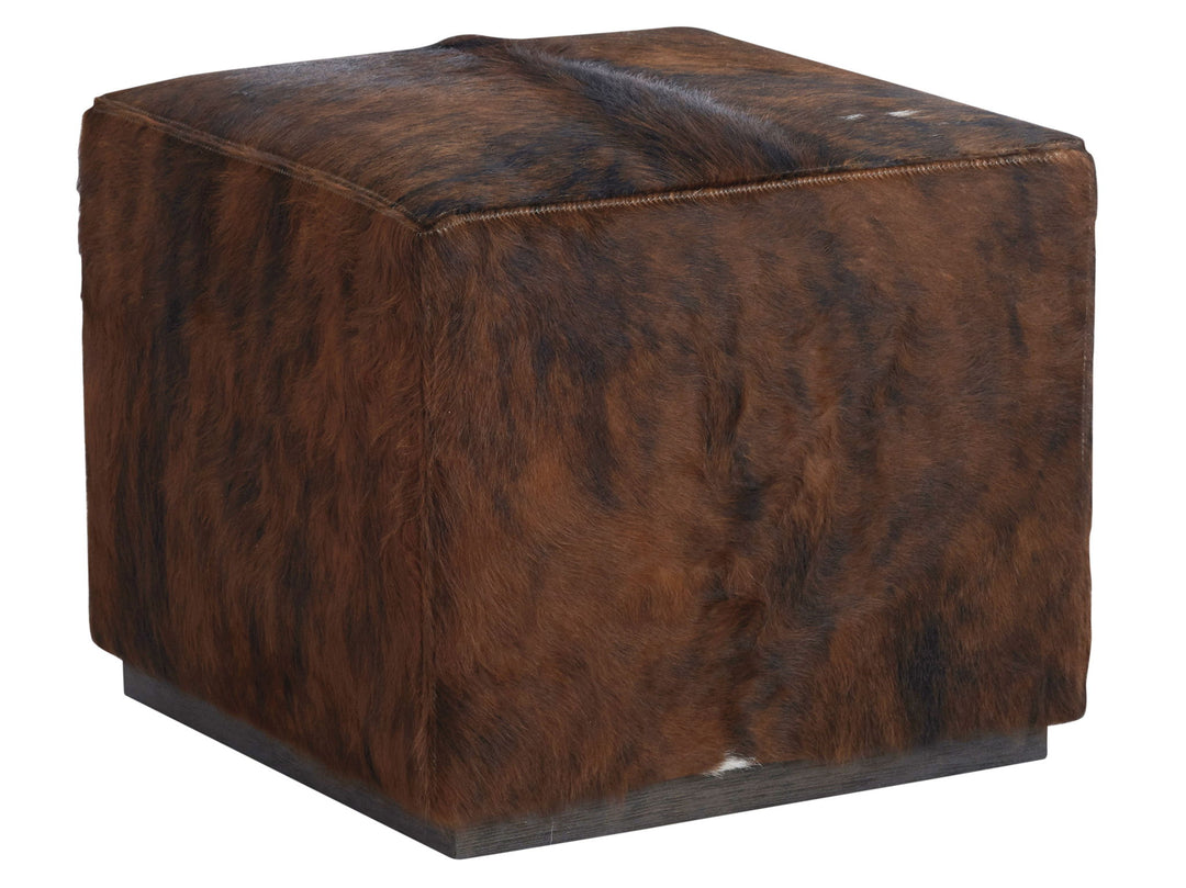 Barclay Butera Upholstery - Colby Leather Ottoman - Brown