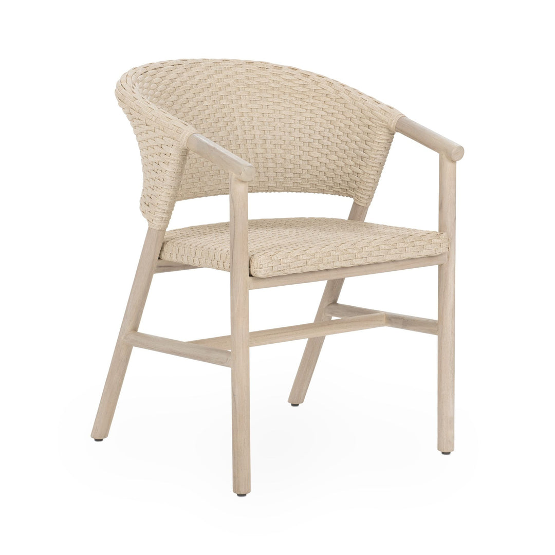 Byron - Teak Outdoor Dining Chair - Aged Cream