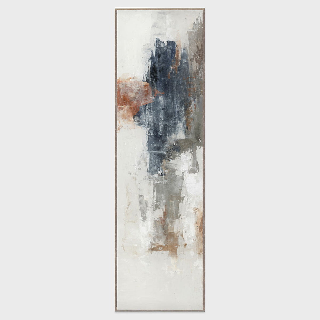 Brand New - 20" x 70" Canvas Art Left - Dark Gray / Blue