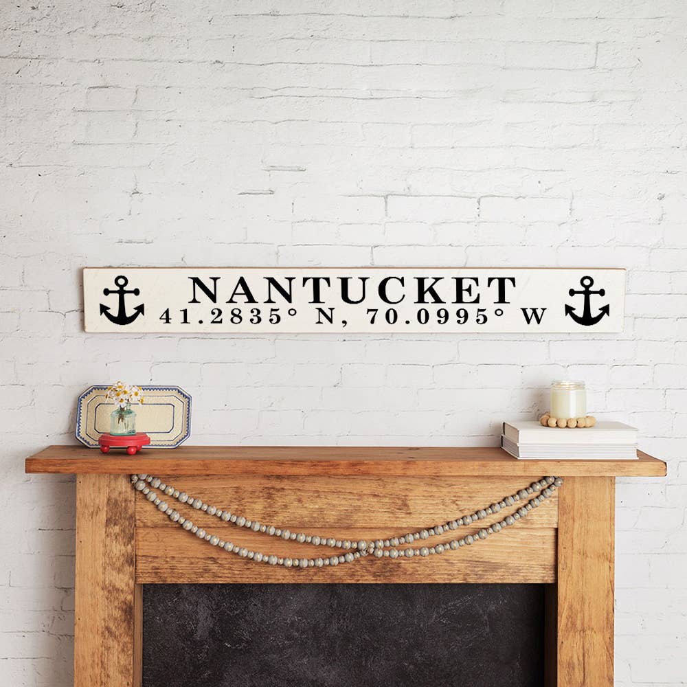 Personalized Anchor Navy/White Barn Wood Sign