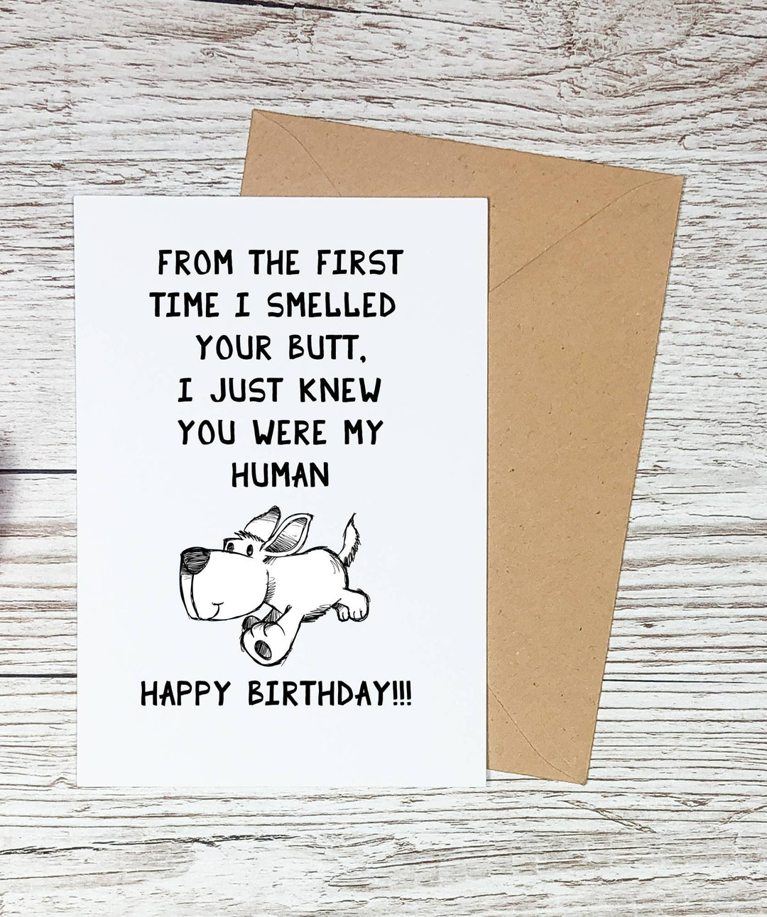 Happy Birthday From The Dog Card