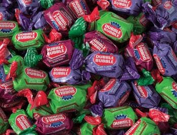 Dubble Bubble Asst. Fruit Bubble Gum, Wrapped Bulk, 5lb Bag