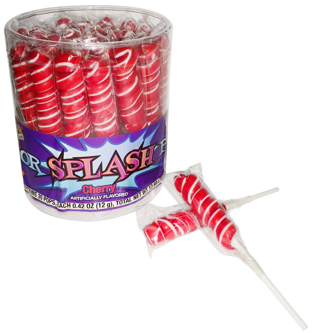 Albert's Color Splash Pops, Cherry / Apple Red, 30ct Tub