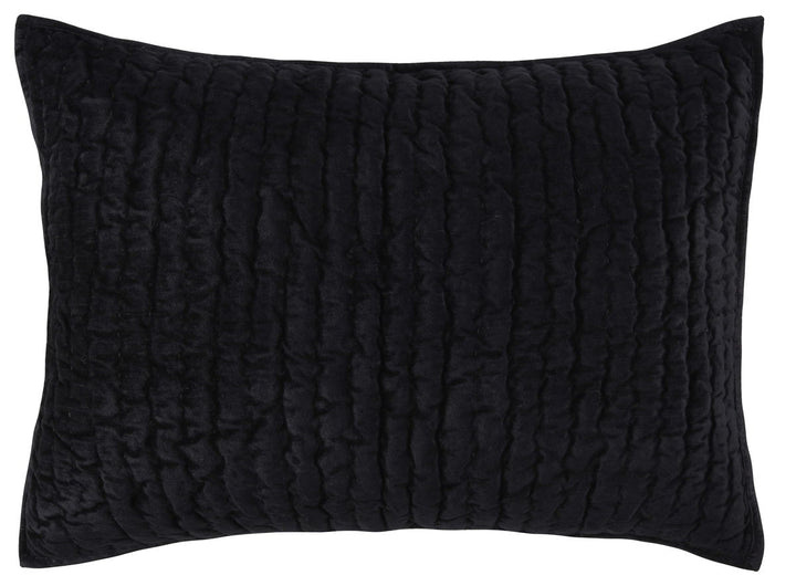 Bari - Velvet Standard Sham - Onyx