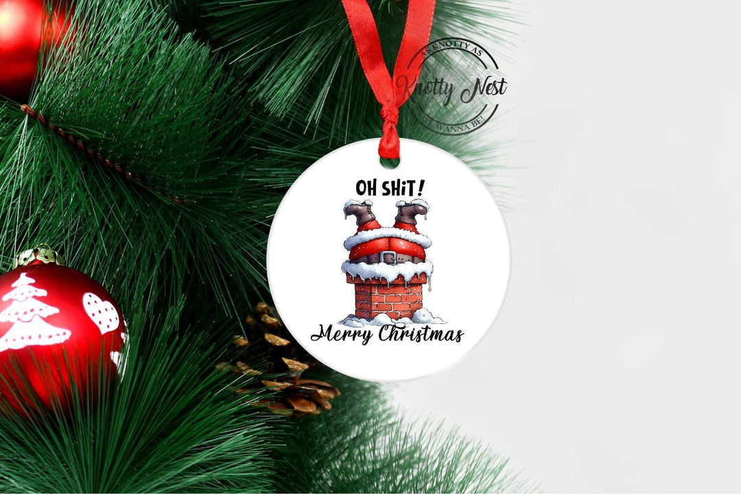 Oh Shit, Merry Christmas Ornament