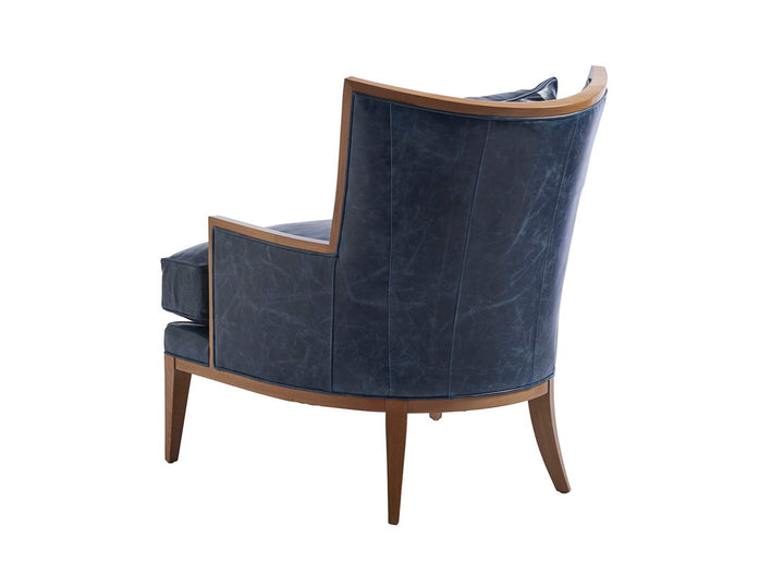 Barclay Butera Upholstery - Atwood Leather Chair - Blue