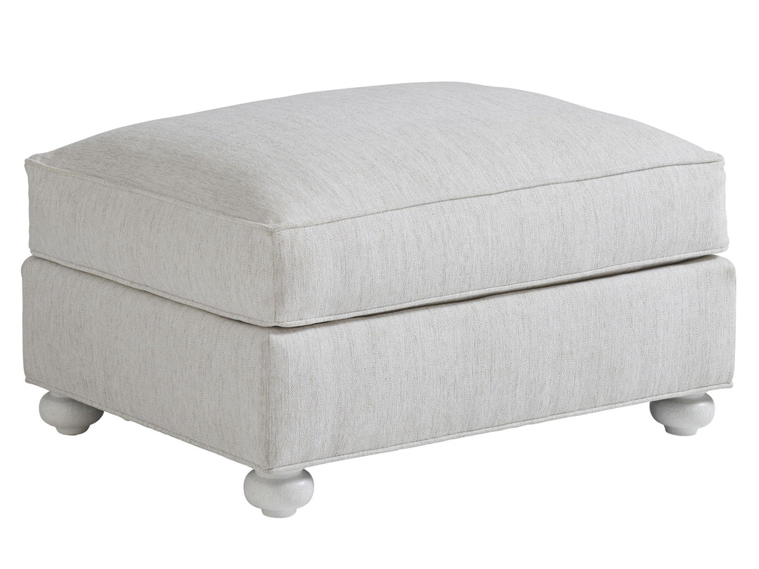 Ocean Breeze - Coral Gables Ottoman - Pearl Silver