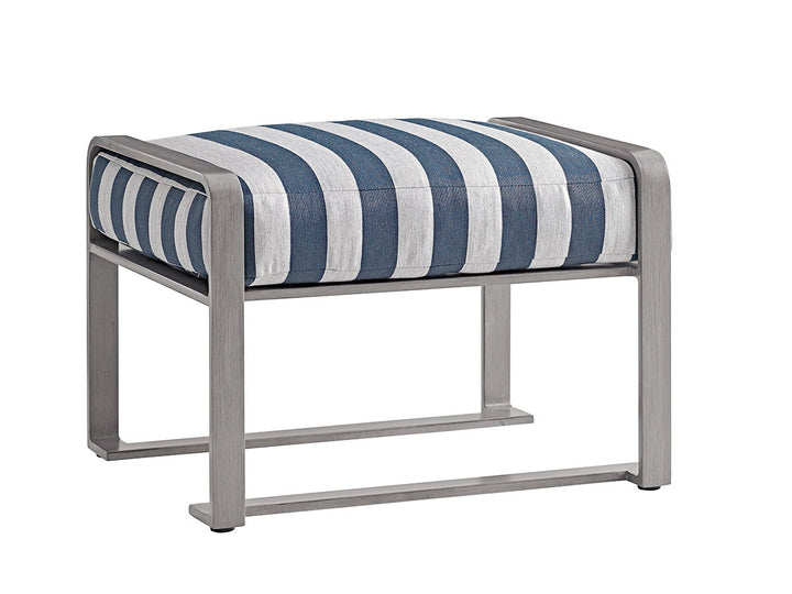 Del Mar - Mini Ottoman - Gray / Blue