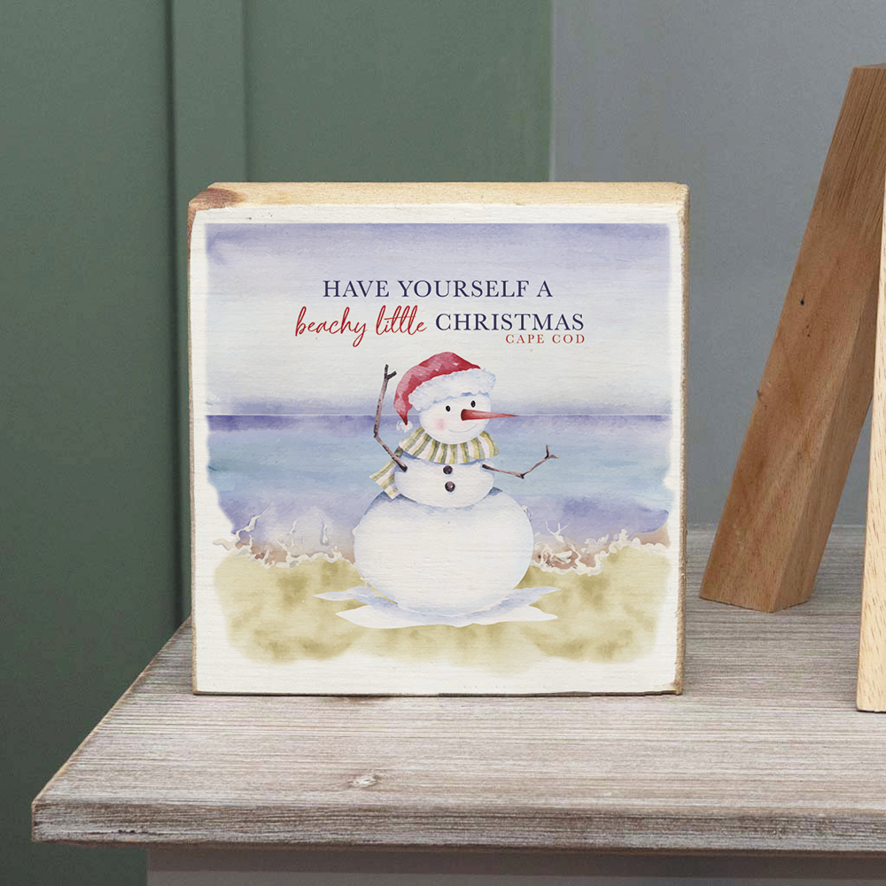 Personalized Have a Beachy Little Christmas Block