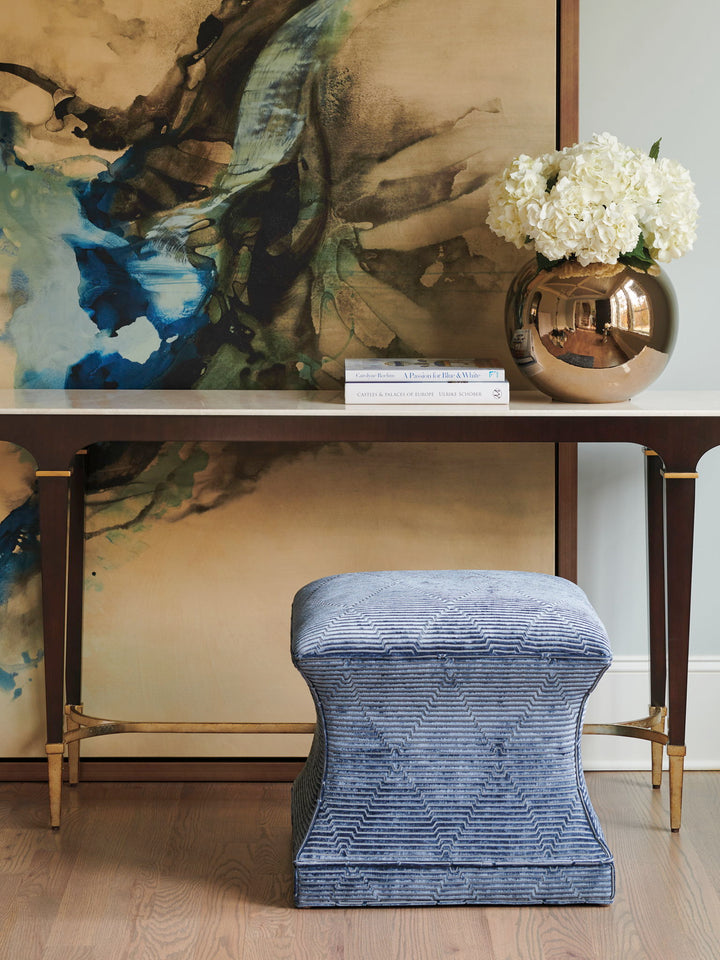 Carlyle - Sutton Ottoman - Blue