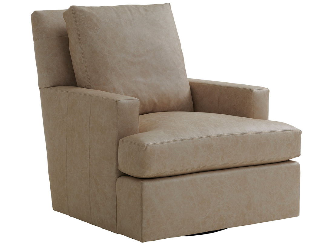 Lexington Leather - Eastwood Leather Swivel Chair - Light Brown