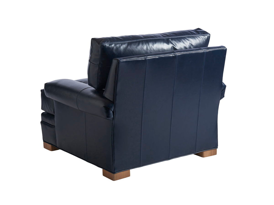 Barclay Butera Upholstery - Maxwell Leather Chair - Blue