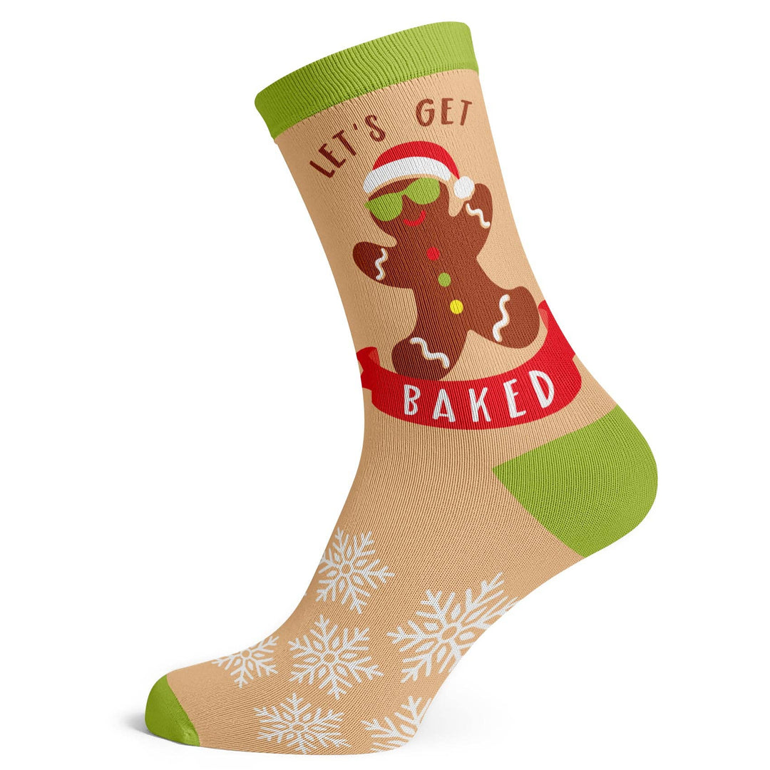 Christmas Banner Baked Gingerbread Socks: Big Shoe