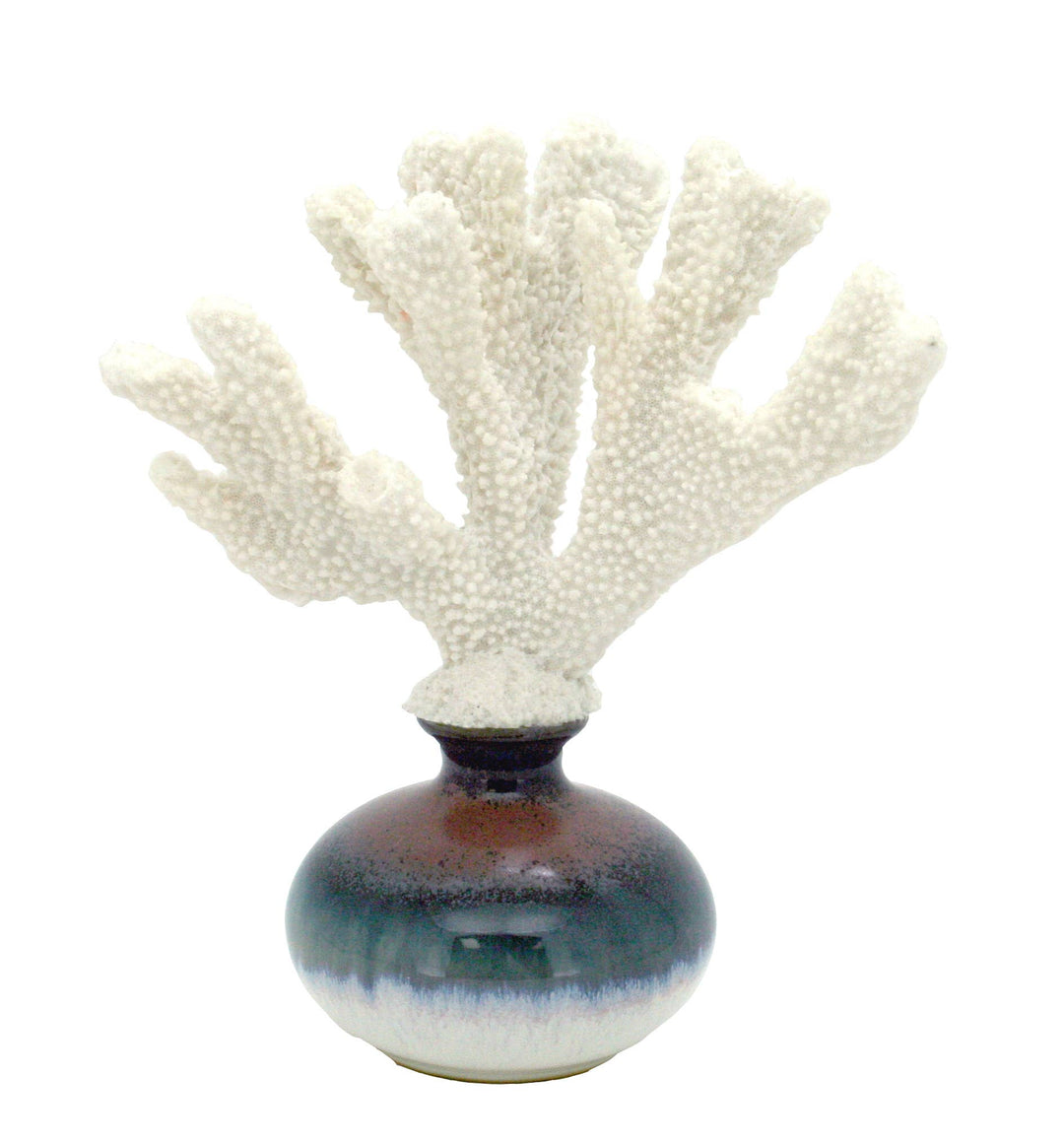 Stylophora Coral on Blue Molten Vase