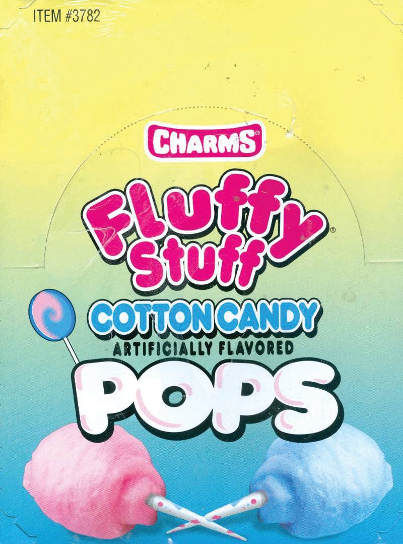Charms Cotton Candy Lollipops, 48ct Case