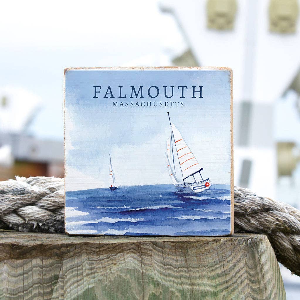 Personalized Open Sea Sailing Wood Block