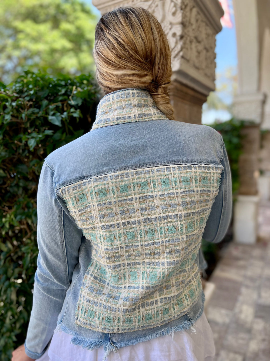 The Light Denim Jacket / Tweed Ice Cream Blue