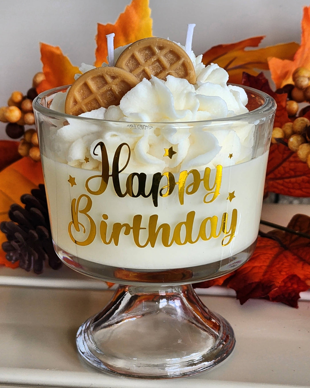 Birthday Cake theme scented soy wax candle
