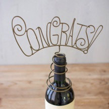 WIRE BOTTLE TOPPER CONGRATS