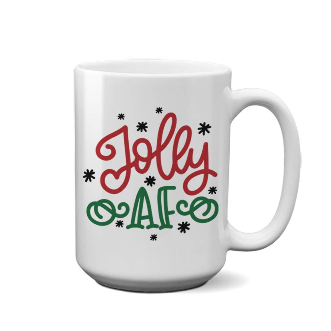 Jolly AF | 15oz Mug Christmas