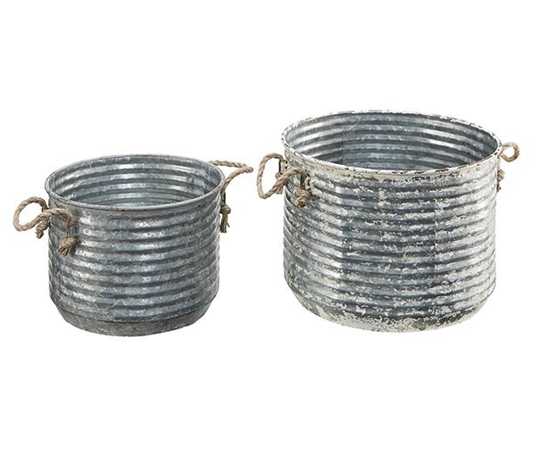 APPLE BUCKET W/ROPE HANDLES LARGE