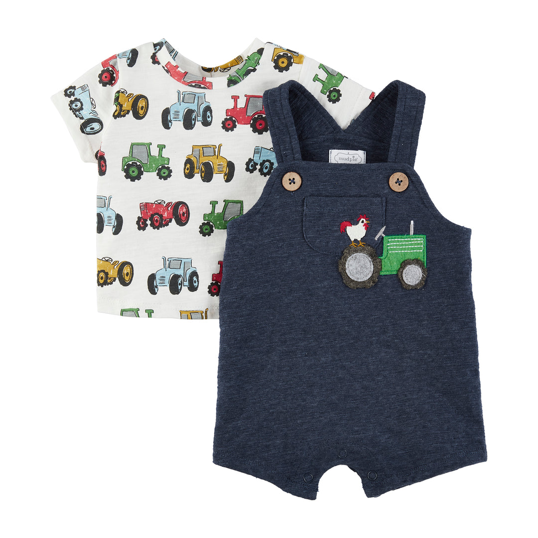 TRACTOR BABY OVERALL SET