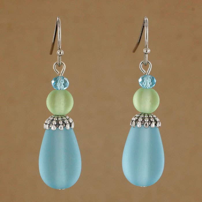 Sea Glass Drop Earring 1748-SP