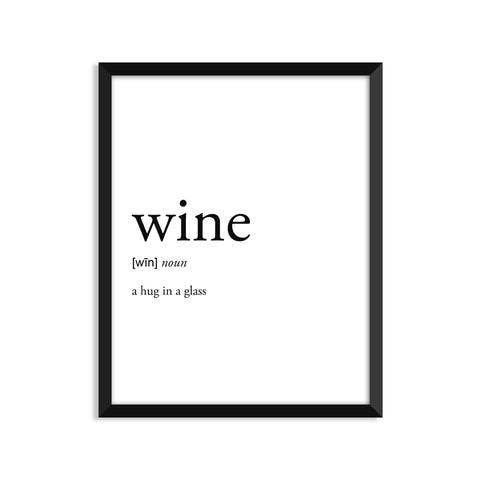 Wine Definition - Everyday Art Print
