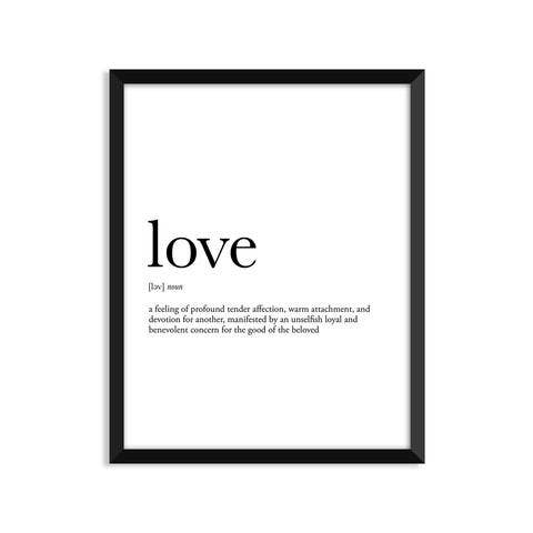 Love Definition - Love Art Print