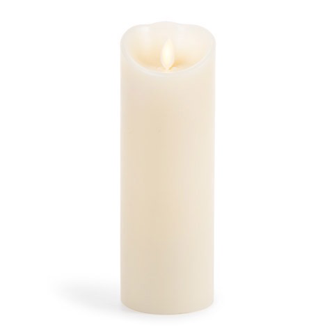 LUMINARA FLAMELESSCANDLE VANILLA SCENTED IVORY PILLAR 8”