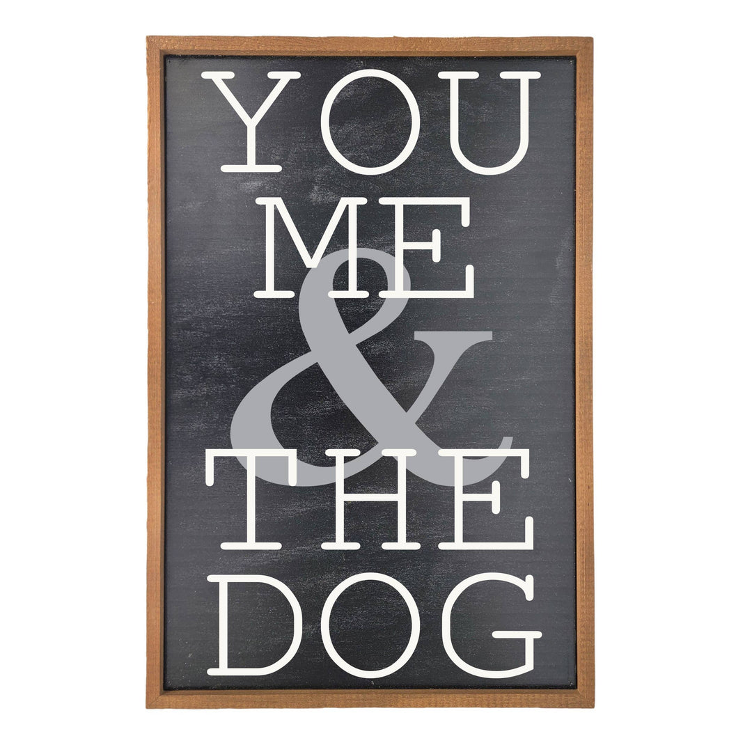 You Me & My Dog Wall Art Black Finish - Home Décor