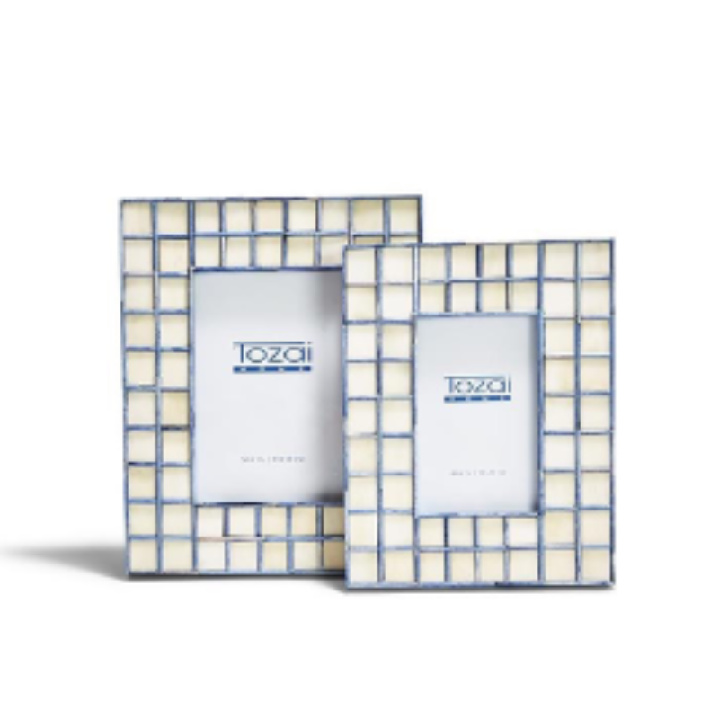 TILED FRAME - BLUE SQUARE - LG