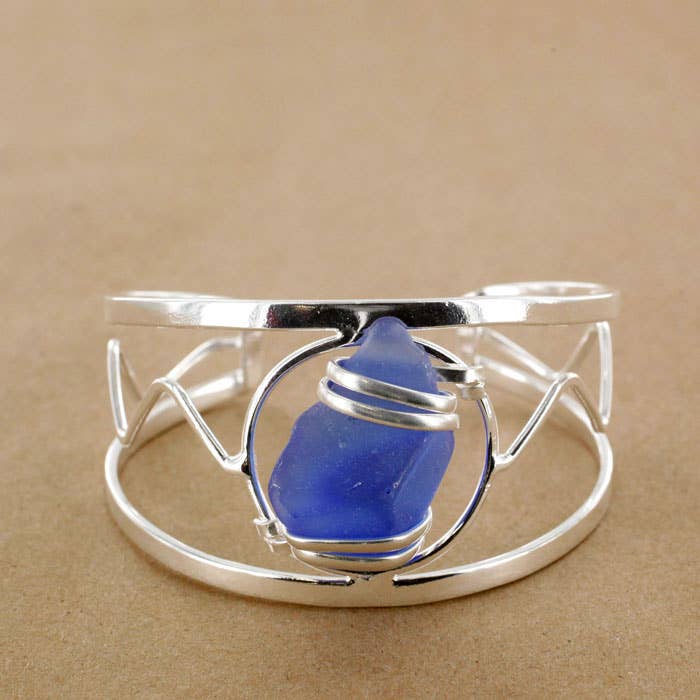 Cultured Sea Glass Cuff XCDR-CB15-SG