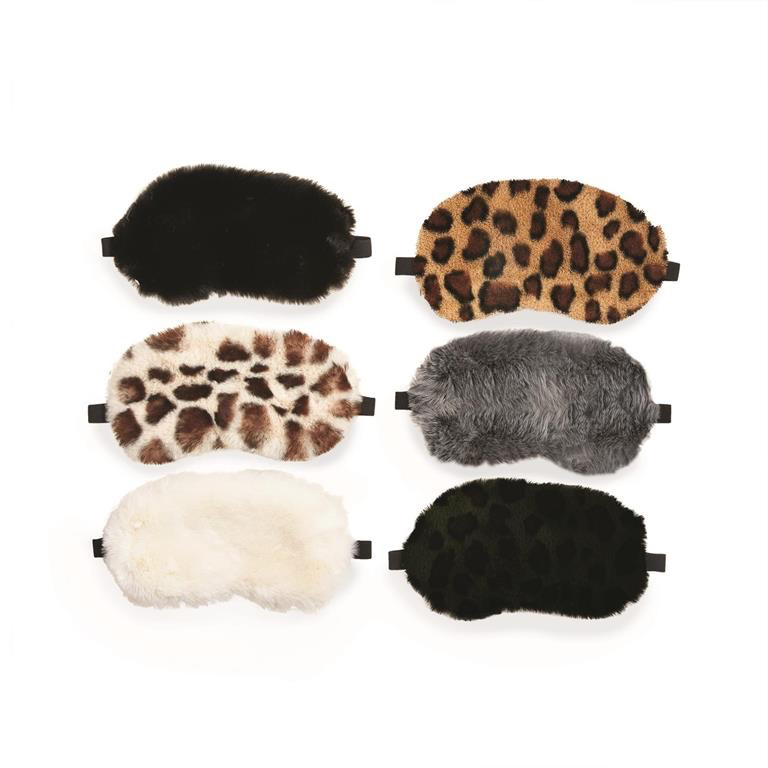 FAUX FUR EYEMASK W/ POUCH