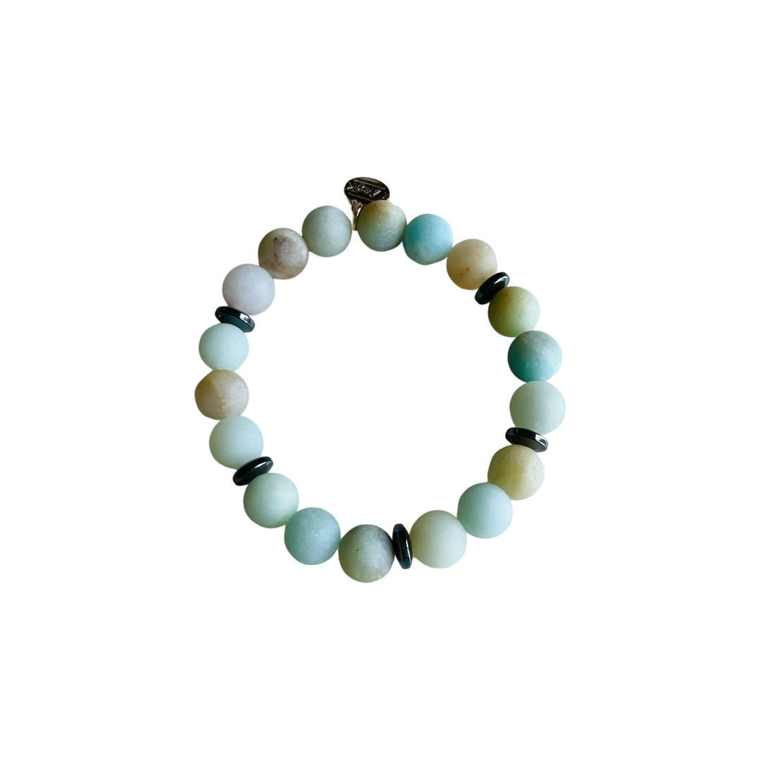 Frosted Amazonite Stretch Bracelet