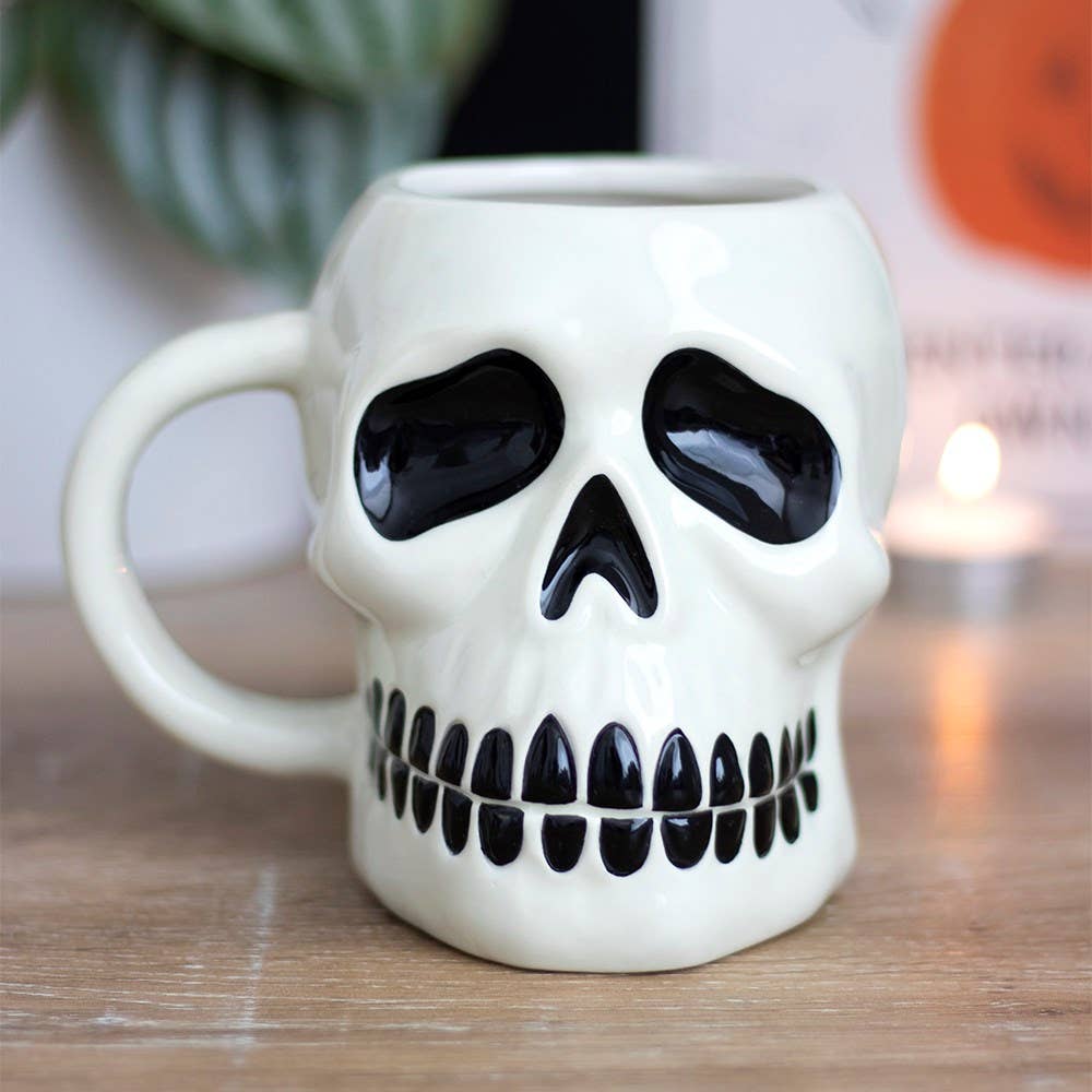 Ceramic Halloween Skull Mug