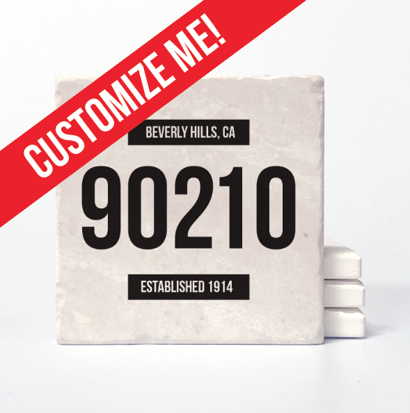 CUSTOM - Zip Code City Coasters - Set of 4