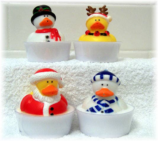 Holiday Soap Ducks Bath Toy