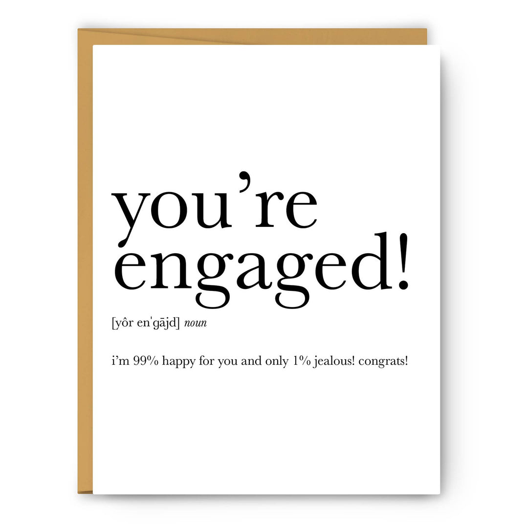 You're Engaged! (Sweet) - Engagement & Wedding Card