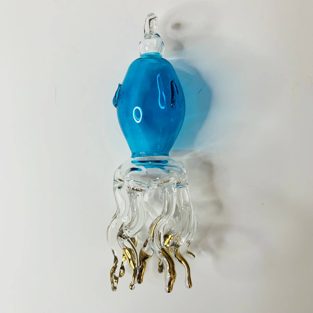 Blown Glass Ornament - Octopus in Motion