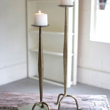 ANTIQUE BRASS CANDLE STANDS