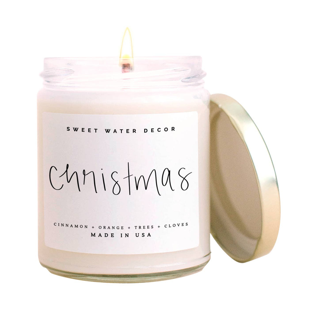 Christmas Soy Candle - Clear Jar - 9 oz