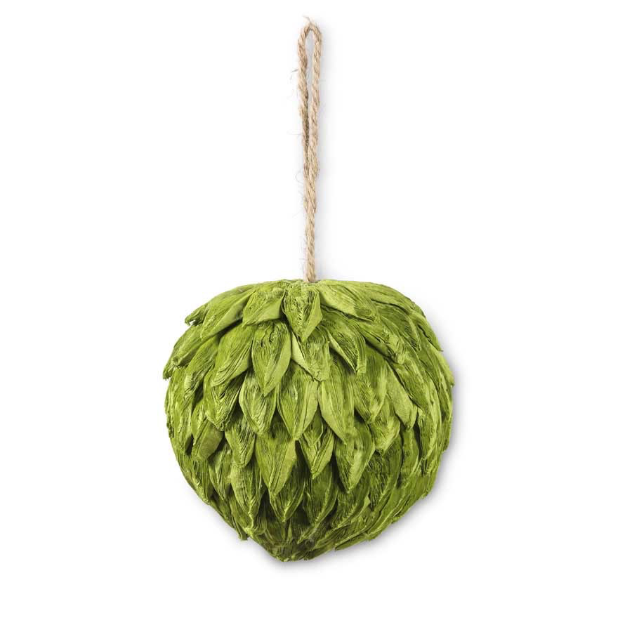 6” LIGHT GREEN PETAL ORNAMENT