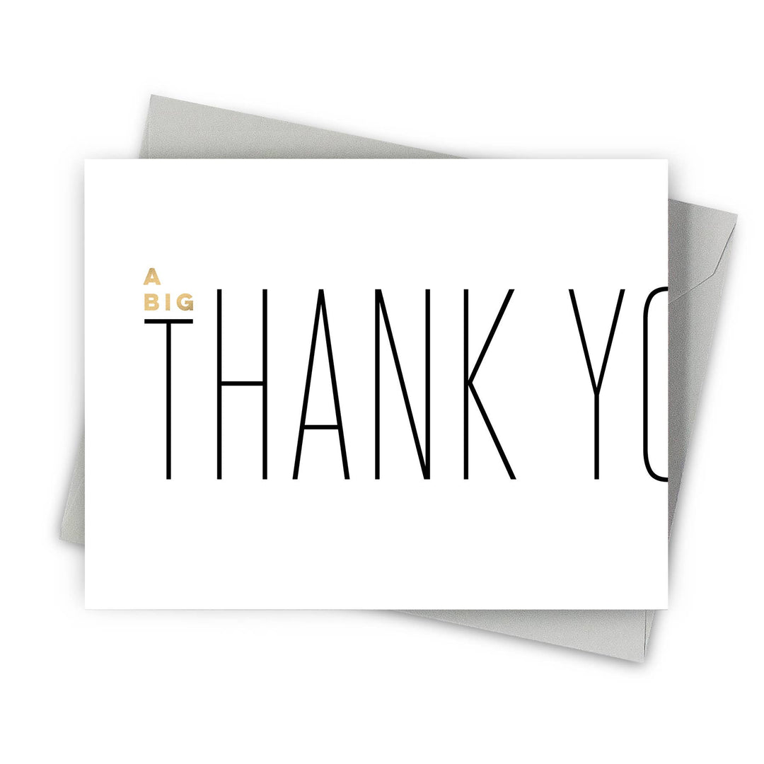 A Big Folded Thank You Card